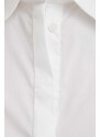 Košile United Colors of Benetton dámská, bílá barva, regular, s klasickým límcem