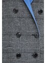 Oboustranný vlněný kabát MAX&Co. šedá barva
