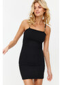 Trendyol Black Fitted Elegant Evening Dress with Knitted Accessories