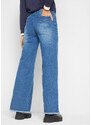 bonprix Strečové džíny Loose Fit, Straight, High Modrá
