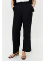 Trendyol Black Linen Look Elegant Vest Trousers Woven Bottom Top Suit