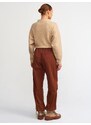 Dilvin 70409 Wide Leg Trousers-brown