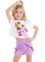 Denokids Fruity Cat Girl's T-shirt Shorts Set