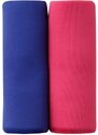 Blancheporte Sada 2 zmenšujících podprsenek z krajky, s kosticemi modrá+růžová, koš.E 90E