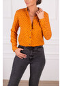 armonika Women's Orange Patterned Long Sleeve Shirt