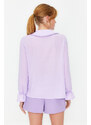 Trendyol Lilac Collar Detailed Ruffled Woven Shirt