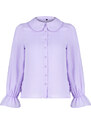 Trendyol Lilac Collar Detailed Ruffled Woven Shirt