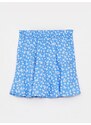 LC Waikiki Lcw Kids Elastic Waist Patterned Patterned Poplin Skirt For Girl