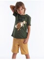 mshb&g Cool T-rex Boy's T-shirt Gabardine Shorts Set