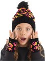 mshb&g Mushi Pink Leopard Girl's Beret and Gloves Set