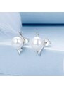 GRACE Silver Jewellery Stříbrné náušnice Perlová Elegance - stříbro 925/1000, perla