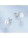 GRACE Silver Jewellery Stříbrné náušnice Perlová Elegance - stříbro 925/1000, perla