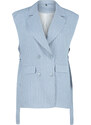 Trendyol Blue Regular Buttoned Extra Wide Fit Oversize Woven Vest