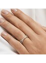 Překřížený snubní prsten s diamanty ve zlatě KLENOTA R0928203