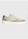 Kožené sneakers boty Calvin Klein LOW TOP LACE UP BSKT šedá barva, HM0HM01402