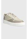 Kožené sneakers boty Calvin Klein LOW TOP LACE UP BSKT šedá barva, HM0HM01402