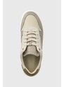 Kožené sneakers boty Calvin Klein LOW TOP LACE UP BSKT šedá barva, HM0HM01402