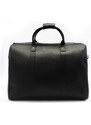 Černá luxusní kožená cestovní taška Timot
