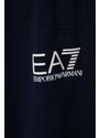 Dětské bavlněné tepláky EA7 Emporio Armani černá barva, s potiskem