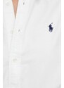 Bavlněné šaty Polo Ralph Lauren bílá barva, mini