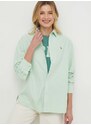 Bavlněná košile Polo Ralph Lauren zelená barva, relaxed, s klasickým límcem