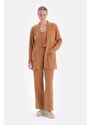 Dagi Camel Chenille Cardigan