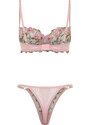 Trendyol Pink Floral Brode Capless Knitted Underwear Set