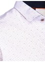 Dstreet Módní vzorovaná slim fit košile v bílé barvě