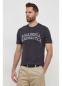 Bavlněné tričko Aeronautica Militare šedá barva, s potiskem