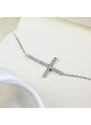 Stříbrný náhrdelník se zirkonovým křížkem - Meucci SN139