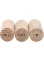 Eulenschnitt Dřevěné háčky Oak Wood Hello Love - set 3 ks