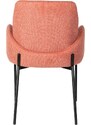 White Label Lososově růžová čalouněná jídelní židle WLL TJARDA