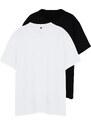 Trendyol Plus Size T-Shirt 2-Pack Comfortable 100% Cotton Regular/Regular Fit T-Shirt