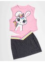 Denokids Unicorn Rabbit Girls Kids T-shirt Skirt Suit