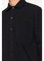 Trendyol Black Relaxed Fit Cachet Snap Closure Shirt