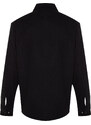 Trendyol Black Relaxed Fit Cachet Snap Closure Shirt