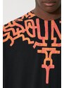 Bavlněné tričko Marcelo Burlon Graffiti Wings černá barva, s potiskem, CMAA054S24JER0011020