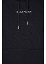 Bavlněná mikina Daily Paper Elevin Hoodie pánská, černá barva, s kapucí, s aplikací, 2321214