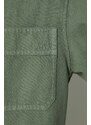 Bavlněná košile A.P.C. Surchemise Basile Brodee Poitrine zelená barva, regular, s klasickým límcem, COFCN.H02918.KAI