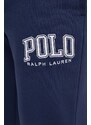 Tepláky Polo Ralph Lauren tmavomodrá barva, s aplikací