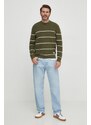 Bavlněný svetr Pepe Jeans zelená barva, lehký