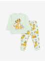 LC Waikiki Crew Neck Long Sleeve Lion King Printed Baby Boy Pajama Set