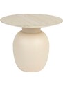 White Label Béžový keramický odkládací stolek WLL KARULA 42 x 50 cm