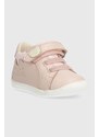 Dětské kožené sneakers boty Geox MACCHIA růžová barva