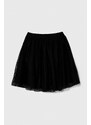 Dětská sukně Guess černá barva, mini, áčková