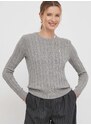Bavlněný svetr Polo Ralph Lauren šedá barva