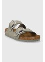 Nubukové pantofle Birkenstock Arizona Big Buckle šedá barva, 1021751