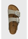 Nubukové pantofle Birkenstock Arizona Big Buckle šedá barva, 1021751