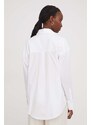Košile Abercrombie & Fitch dámská, bílá barva, relaxed, s klasickým límcem