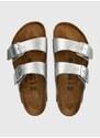 Pantofle Birkenstock Arizona dámské, stříbrná barva, 1012282